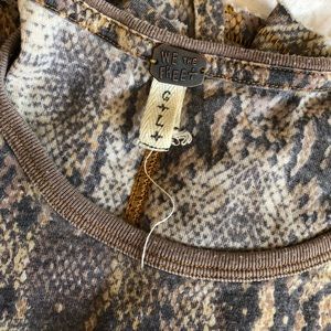 Free People snake skin oversized tee
